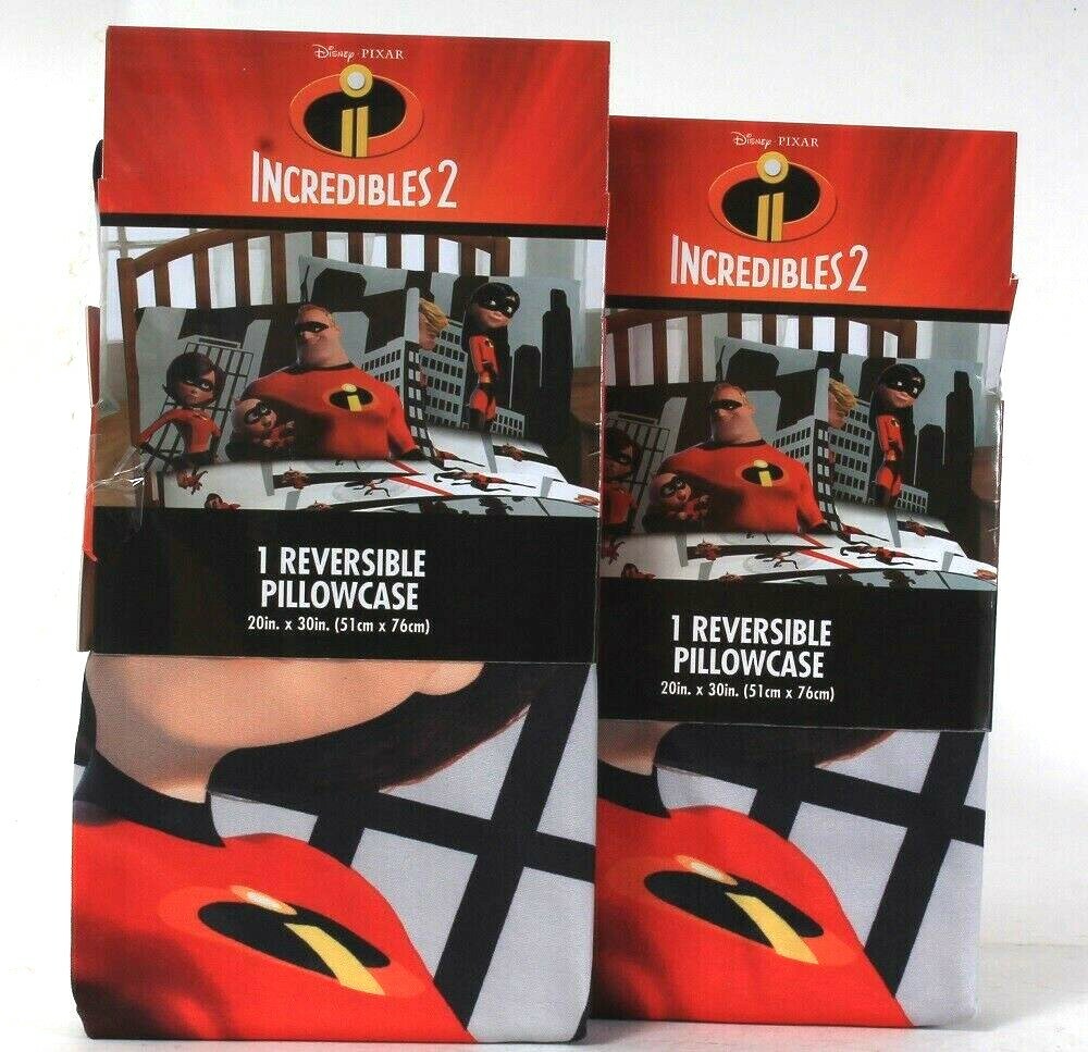 2 Count Jay Franco & Sons Disney Pixar Incredibles 2 Reversible Pillowcase gallery