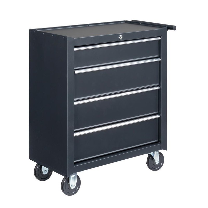 Rolling Tool Chest Tool Box with Handle / Drawers Lockable Tool Cabinet Black gallery