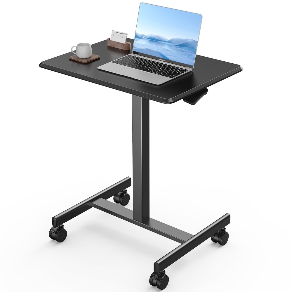 CONCETTA Mobile Standing Desk Rolling Laptop Cart Black FREESHIP