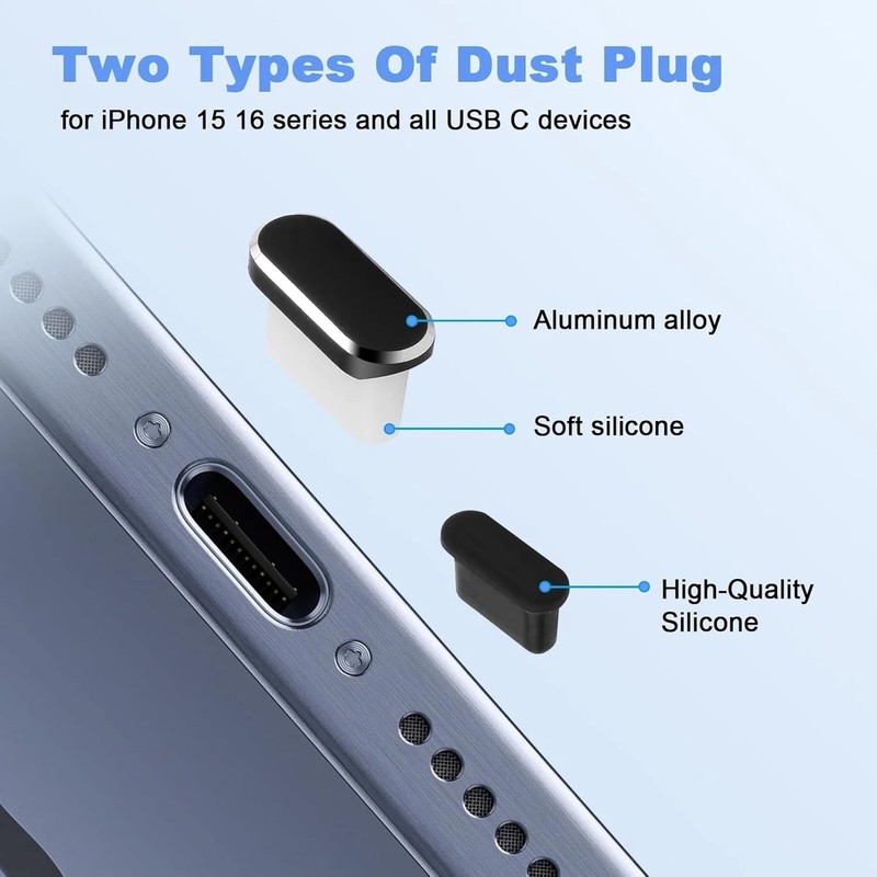 USB C Dust Plug for iPhone 15 16 Series Type C Port Cover Protector gallery