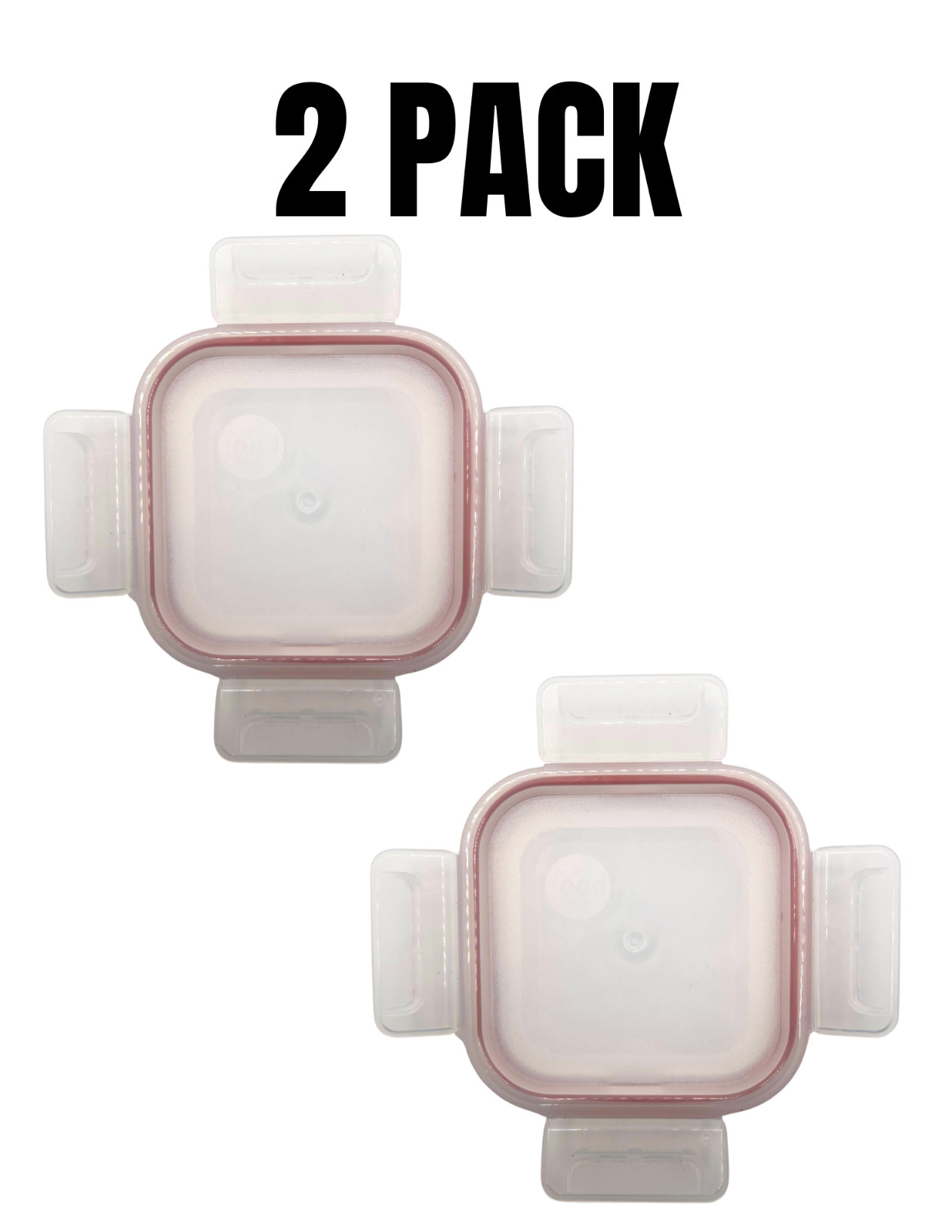 Snapware Food Network Airtight Replacement Lid Snap On 4x4" Transparent Red NEW! gallery