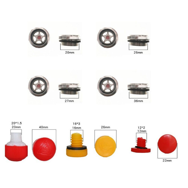 Air Compressor Accessories Plastic Oil Plug Aluminum Oil Mirror Pump Accessories gallery