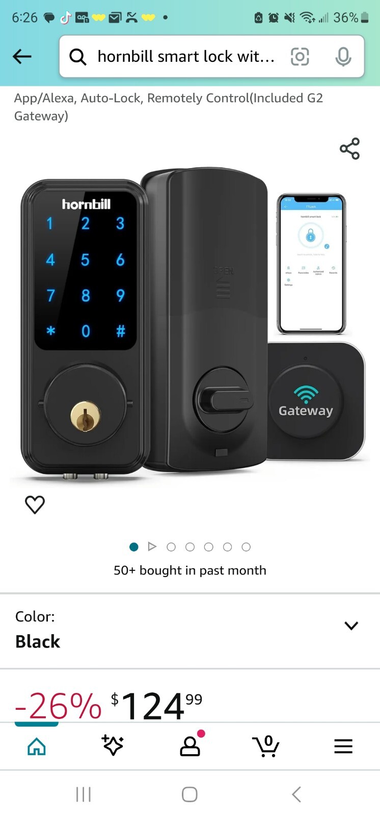 Hornbill WiFi Smart Lock Deadbolt Digital Keyless Entry Door Lock with Gateway gallery