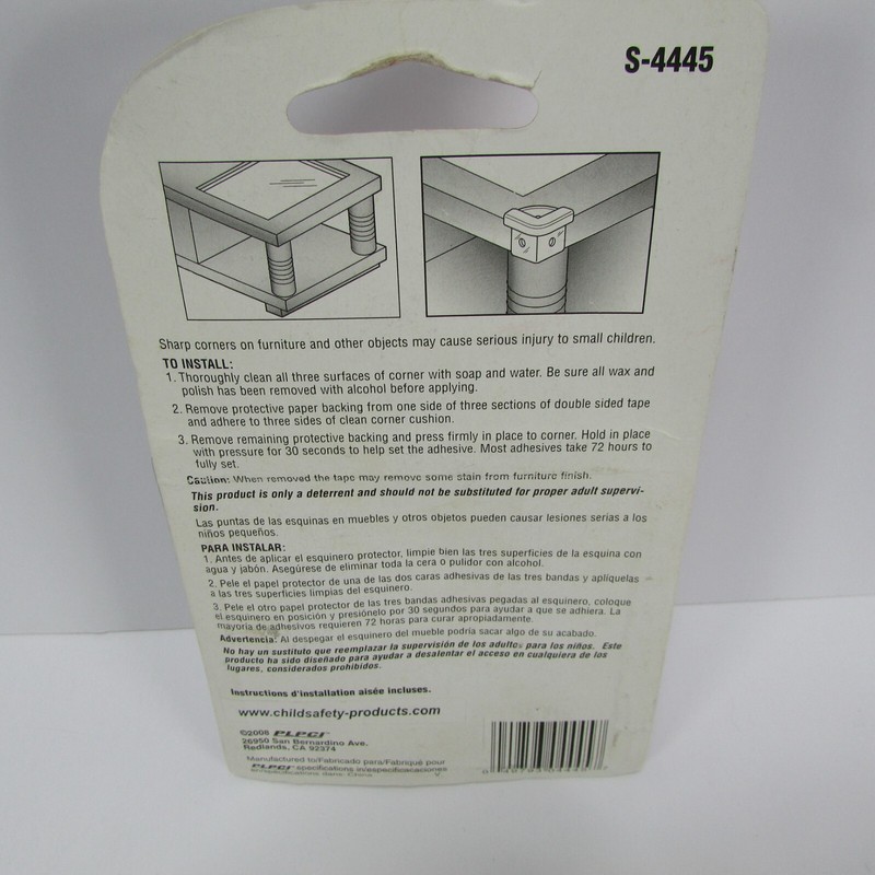 Child Safe Plastic Corner Cushions S4445 Pack of 4 Total Count 12 Lot of 3 gallery