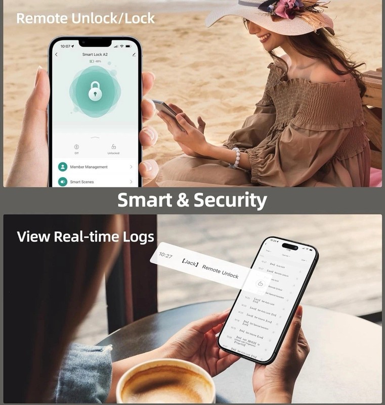 Firstriver Smart WiFi Door Lock Set Fingerprint Keyless Entry Front Door Lock gallery