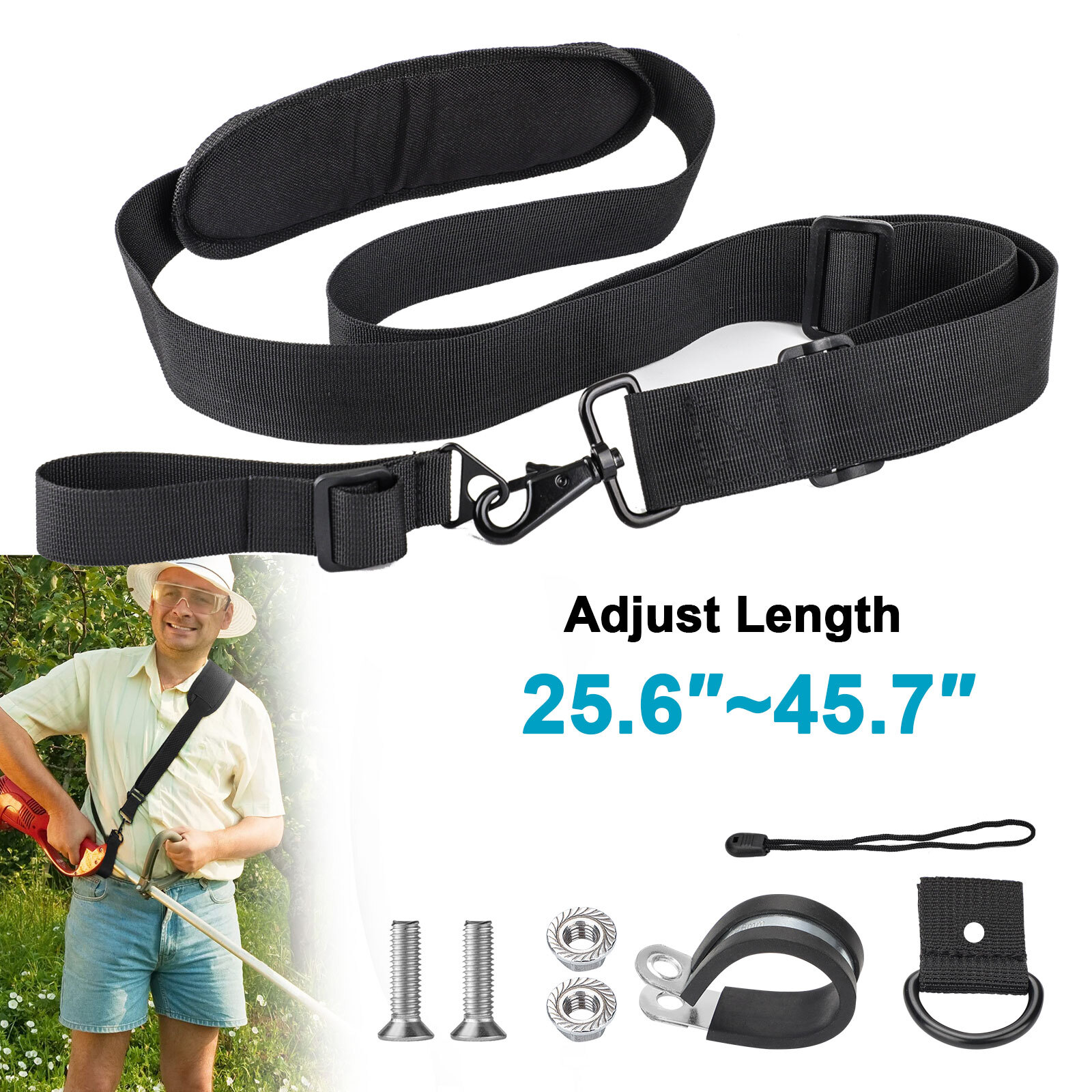 Universal Trimmer Shoulder Strap Adjustable Harness Lawn Weed Eater Grass Edger gallery