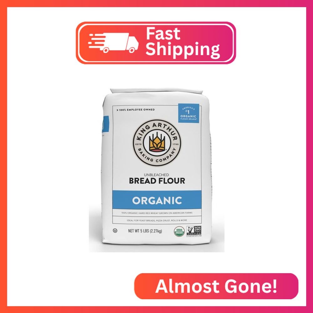 King Arthur Unbleached Organic Bread Flour - High Protein 12.7% for Lofty Yeaste gallery