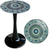 Simmer Stone 13.4" Outdoor Side Table, 21.6" x x 11.8", Blue Morocco gallery