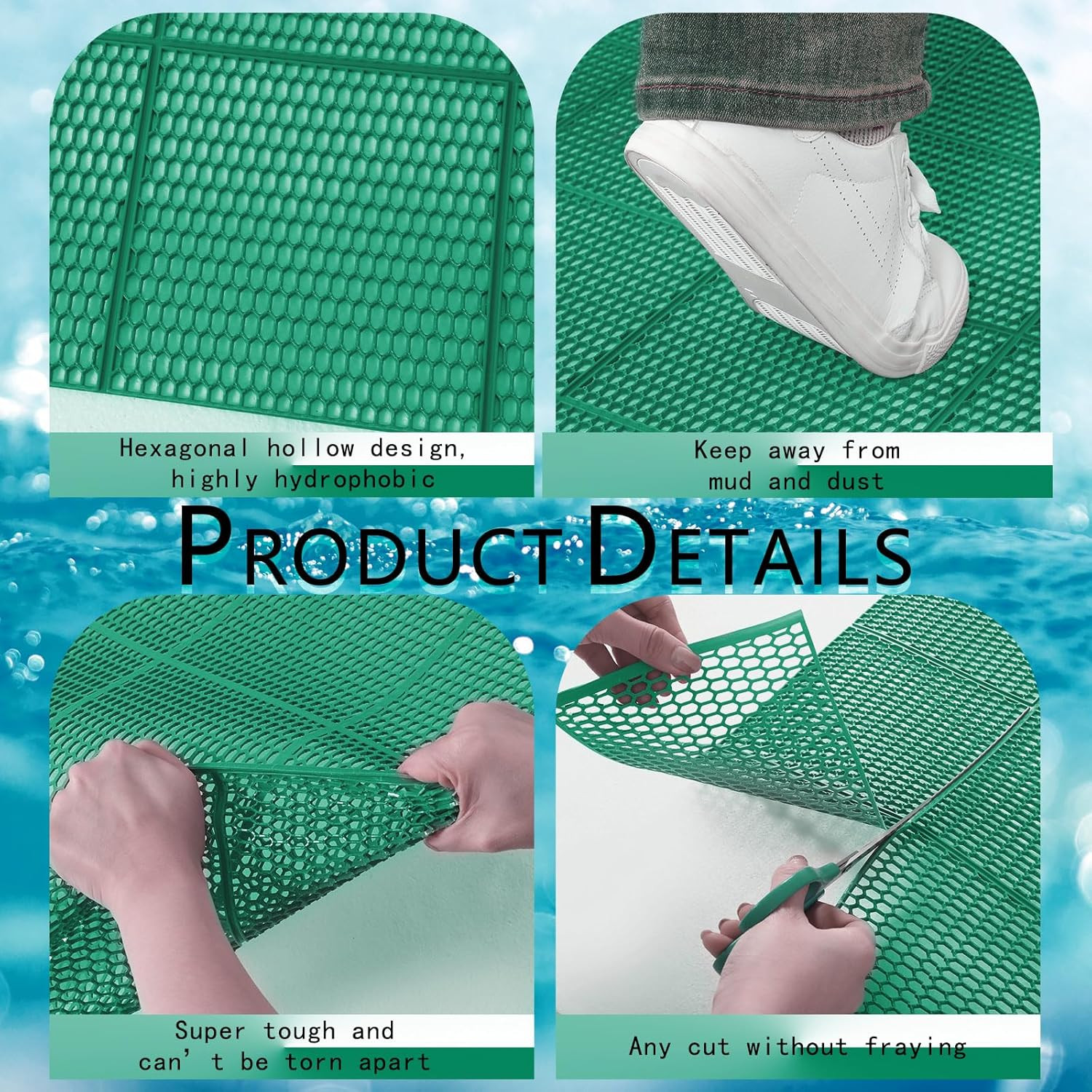 Pool Mat Non Slip Drainage Mats Swimming Pool Floor Deck Mats Rugs PVC Splash Me gallery