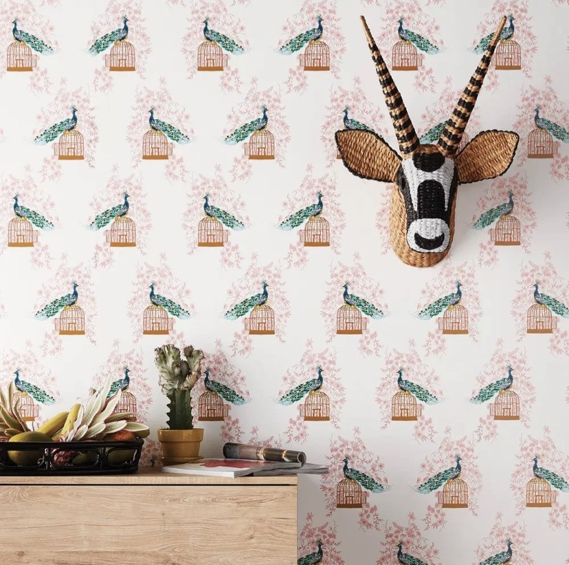 Peacock Peel & Stick Removable Wallpaper - Opalhouse 27.5 Sq. Ft/ Roll gallery