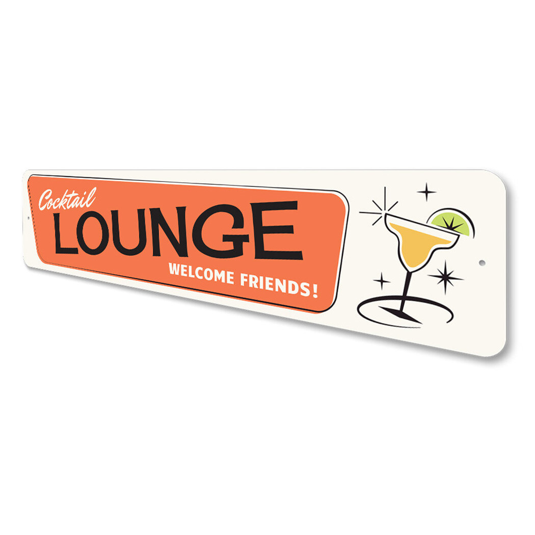Retro Cocktail Lounge Metal Sign gallery
