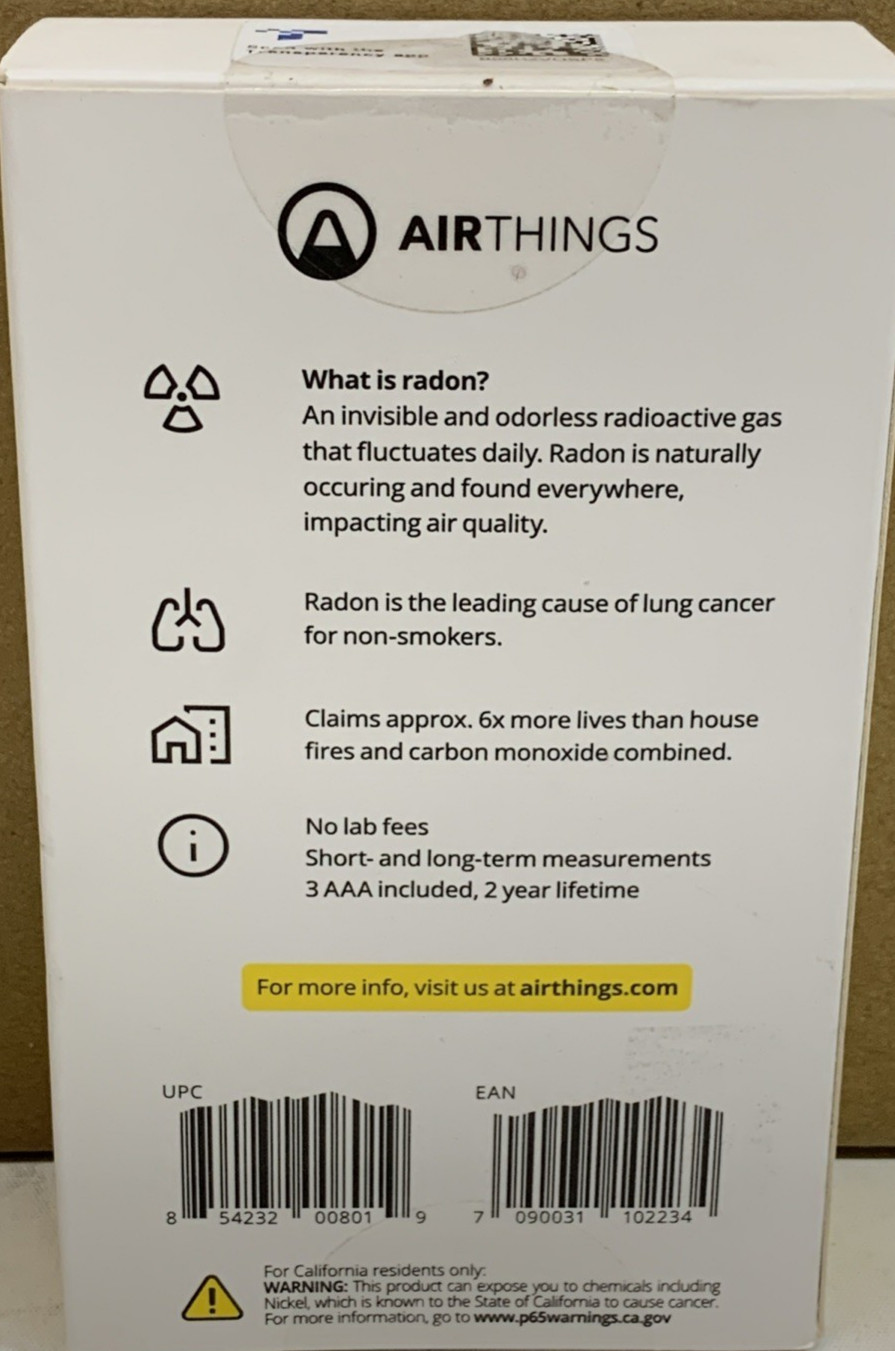 Airthings Corentium Home Radon Detector by 223 Portable, Lightweight Easy-to-Use gallery