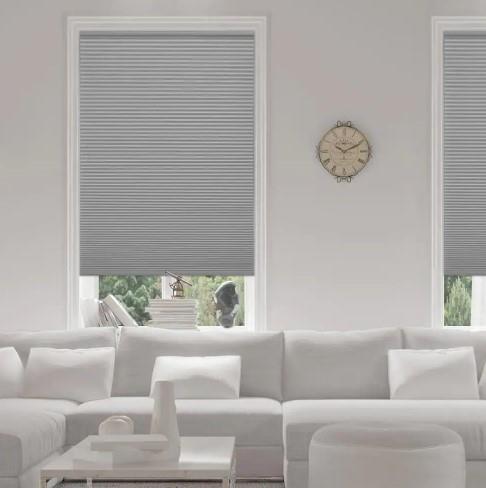 Pewter Cordless Blackout Cellular Shade Indoor Honeycomb Blind 35"W x 72"L gallery