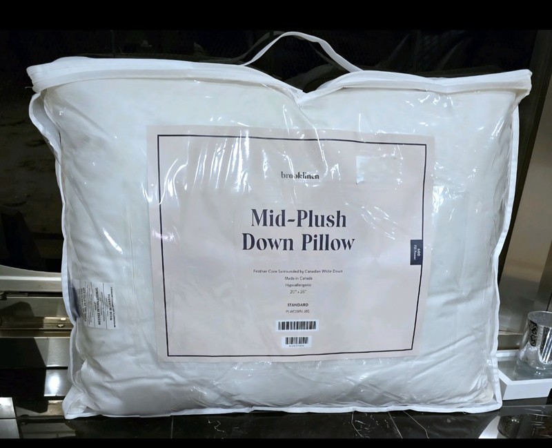 Brooklinen Mid-Plush Down Pillow Canadian Down Hypoallergenic Standard #461 gallery