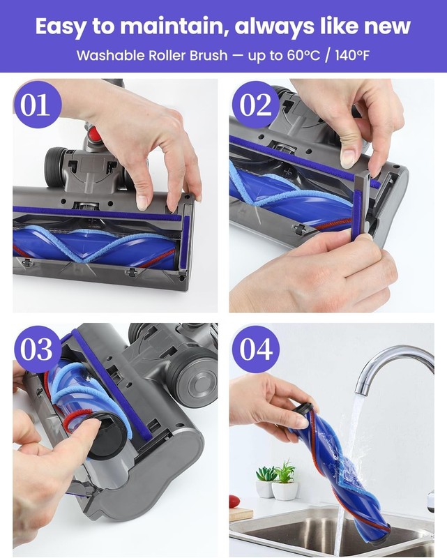 Dust Detection Replacement Brush Head for Dyson V6 DC58 DC59 DC61 DC62 DC74 SV04 gallery