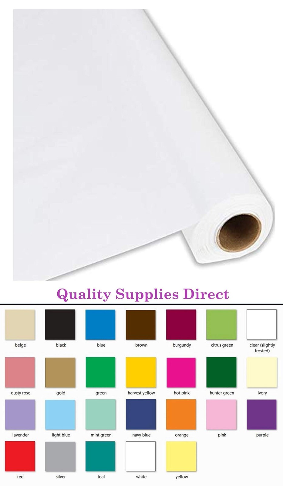 Plastic Party Banquet Table Cover Roll - 300 ft. x 40 in. - 8ft Table Covers ... gallery