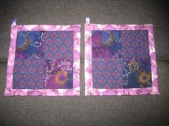 Sun and Moon Handmade Kitchen Potholder Set of 2