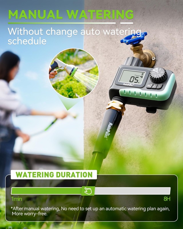 Sprinkler Timer Programmable Water Digital Irrigation Rain Delay Manual ITV105NH gallery