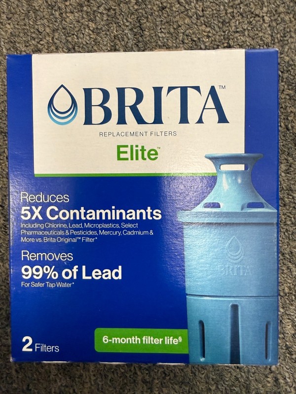 Brita Elite Replacement Water Filter for Pitchers and Dispensers, 2 Pack, Sealed gallery
