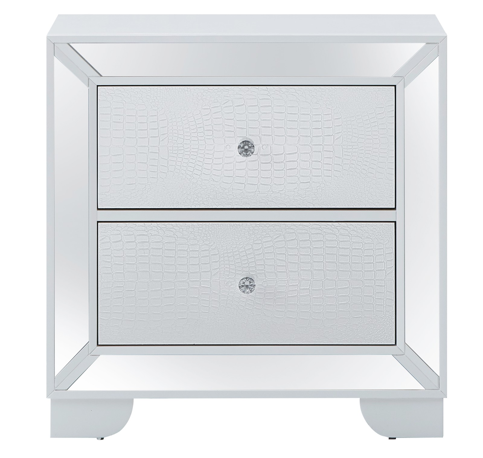 Contemporary Silver Champagne Nightstand gallery