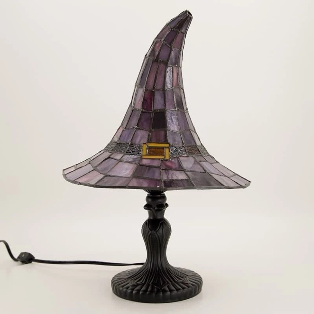Cracker Barrel Stained Glass Witch Hat Lamp Viral Halloween Decor 2026 SHIPS NOW gallery