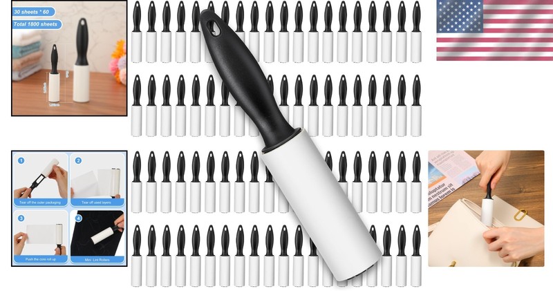 Lightweight Mini Lint Roller Bulk - 80 Stickers for Ultimate Cleanliness Anytime gallery