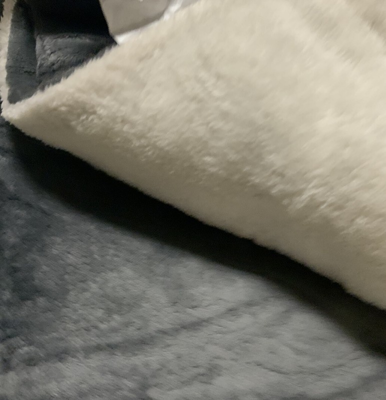 🔰 Truly Soft Comforter Set, 2pc, Sherpa Reverse Twin Size, Dark Gray 🆕 gallery