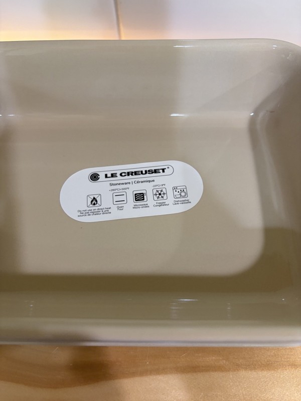 Le Creuset Stoneware Small Rectangular Baking Dishes 18cm Set of 2 ~ MARINE NWT gallery