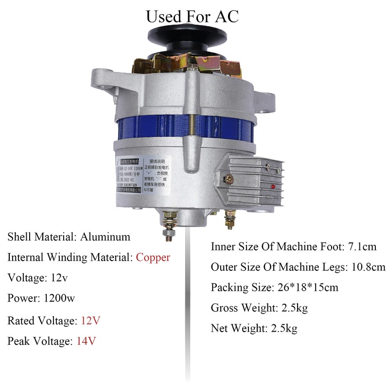 Permanent Magnet Synchronous Generator PMA AC Alternator Pure Copper With Light gallery