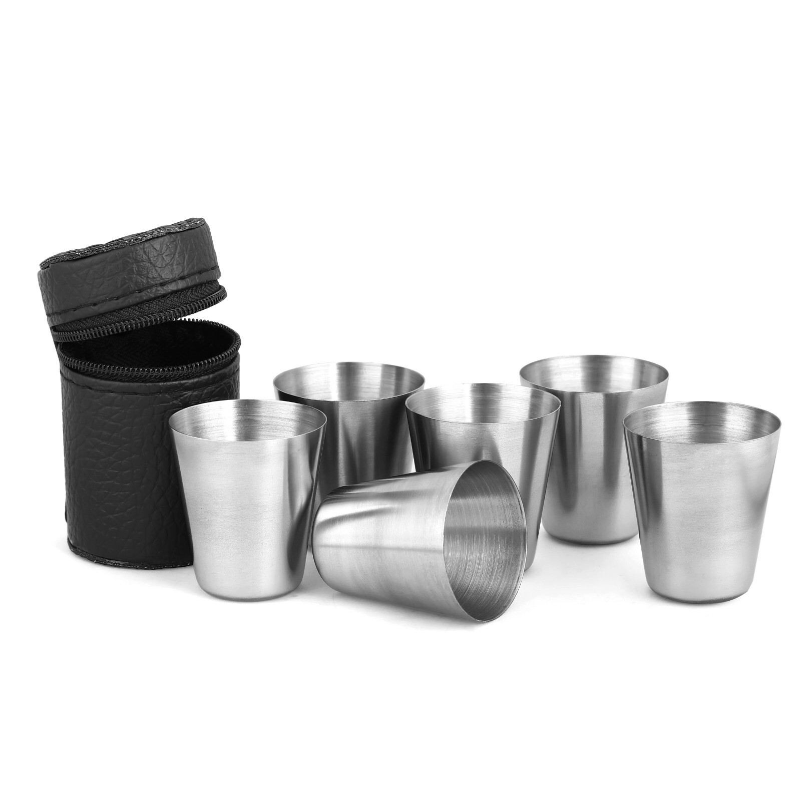 Mini Shot Glass Cup Drinking Whiskey Mugs+Cover Case T Stainless Steel gallery