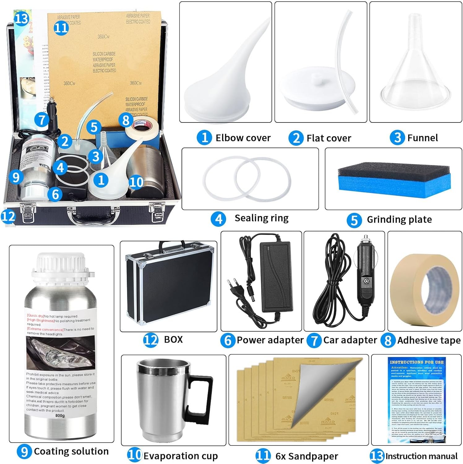 Headlight Restoration Kit, 800g Vapor Headlight Restoration Kit, Head Light Lens gallery