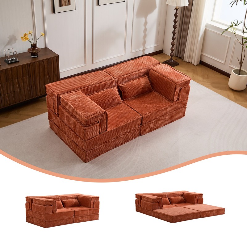 Compression Sofa,DIY Boneless Modular Sectional Sofa(Modern Oversized Loveseat,O gallery