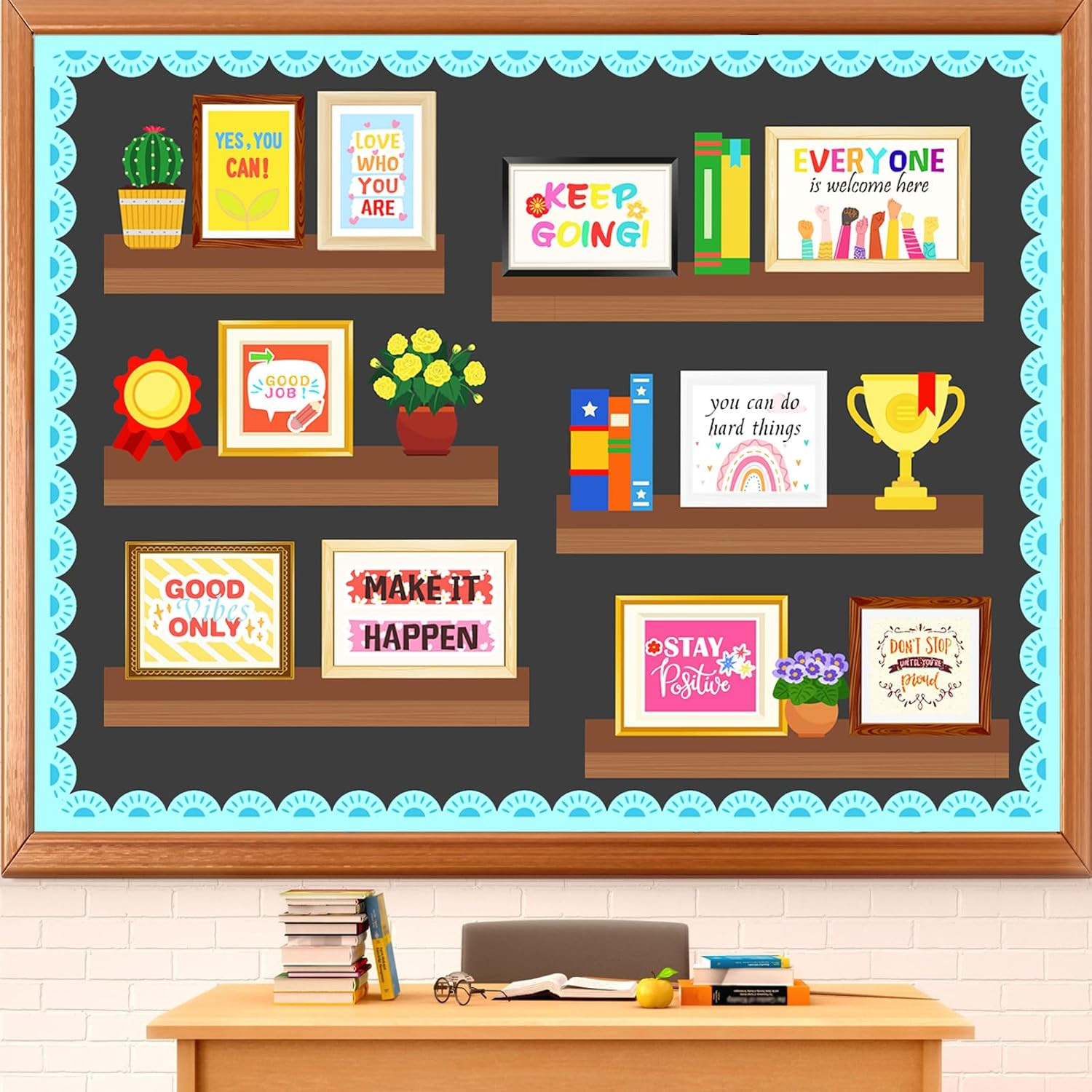 Motivational Quotes Classroom Bulletin Board Kit Positive Mindset Helves Bulleti gallery