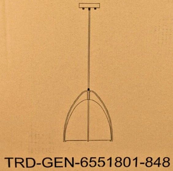 2-PACK TRENDY 1-LIGHT PENDANT FIXTURE SATIN BRASS & WHITE SHADE GEN-6551801-848 gallery