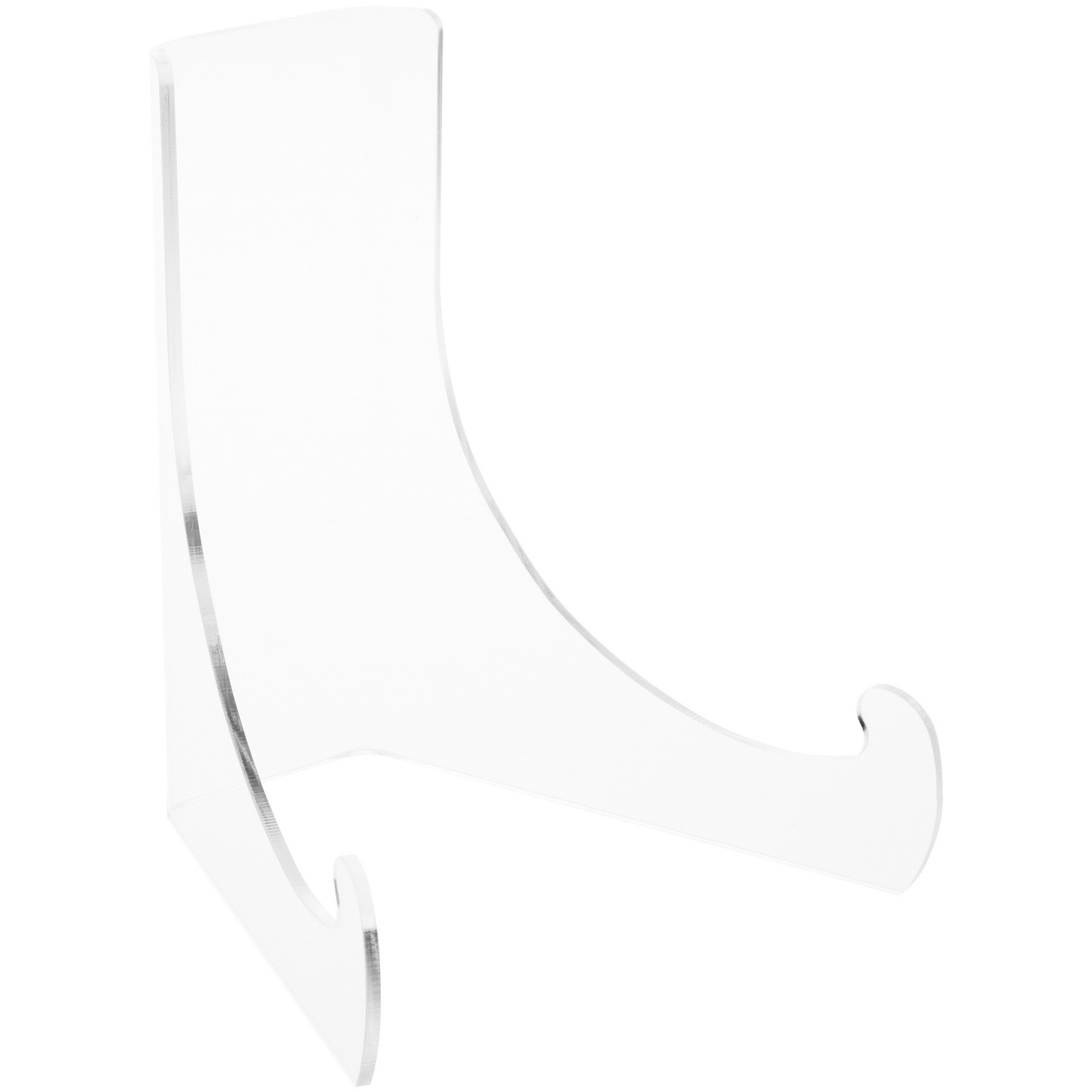 Plymor Clear Acrylic Flat Back Easel w/ Deep Support Ledges, 6"H x 5.125"W x 5"D gallery
