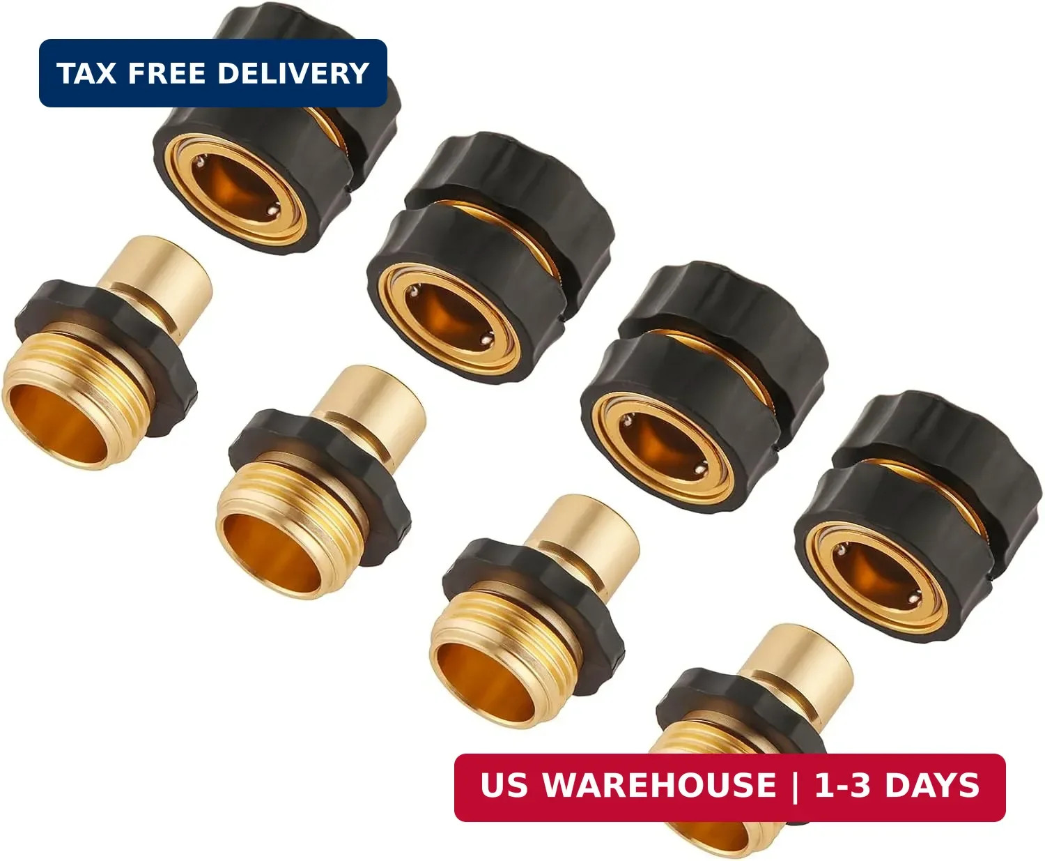 3/4 Inch Garden Hose Quick Connector, Male and Female Quick Connect Hose Fitting gallery