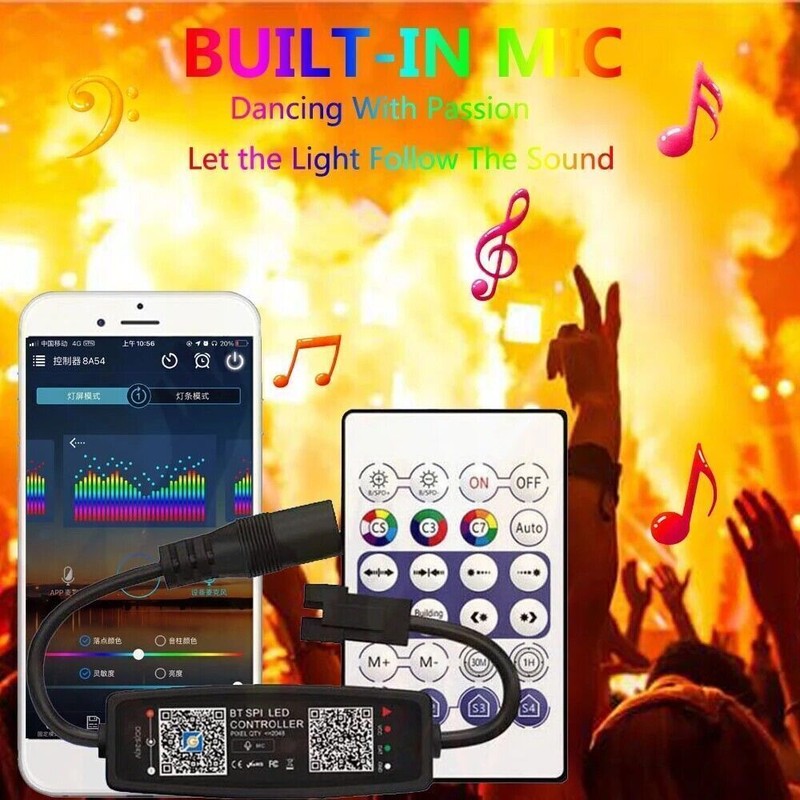 WS2812B LED Strip RF Bluetooth-compatible APP Music Controller 28key Remote gallery