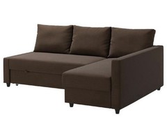 IKEA Sleeper Sofa Bed with Storage, Convertible, Brown, 230×151 cm