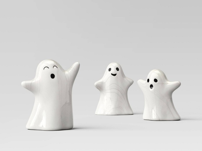 Target Halloween Ghost Mini Mantle Set Of 3 Hyde And Eek Ceramic Ghosts Figures gallery