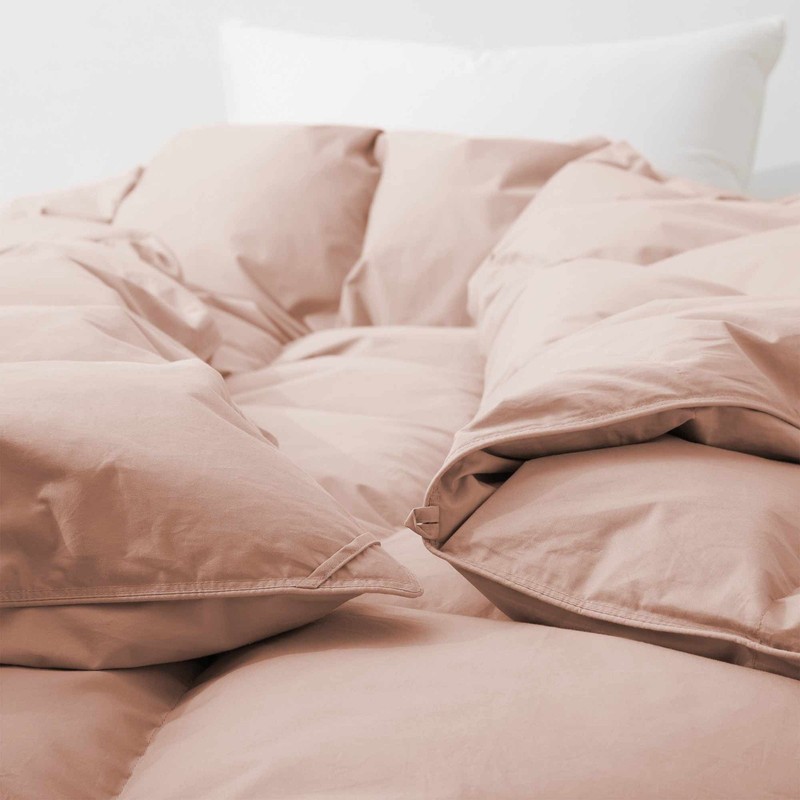 HOTEL Goose Feather Comforter, 100% Cotton Cover King or Queen Bed Blanket Pink gallery