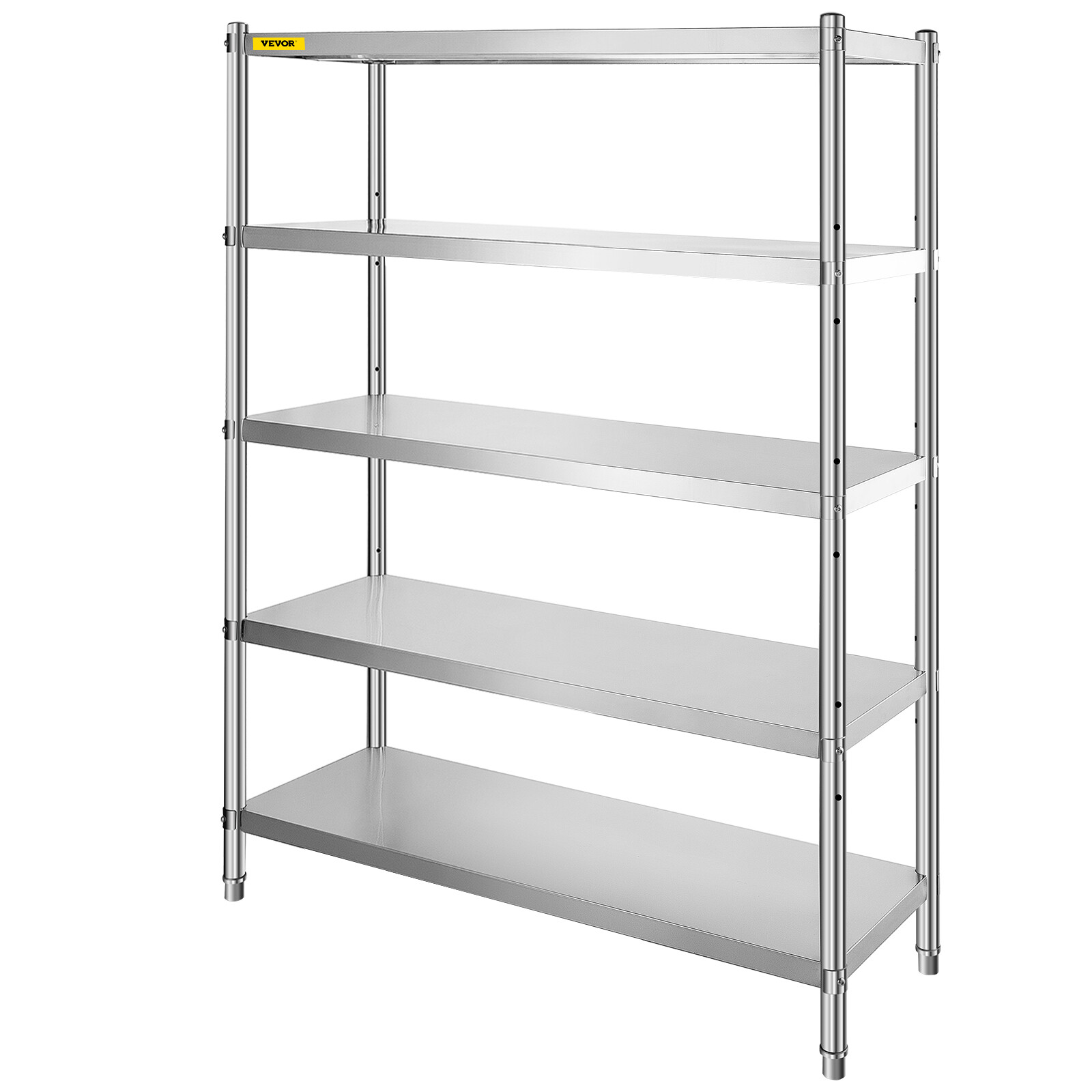 5-Tier Kitchen Shelves Shelf Rack Stainless Steel Shelving Organizer 47.5x18 in gallery