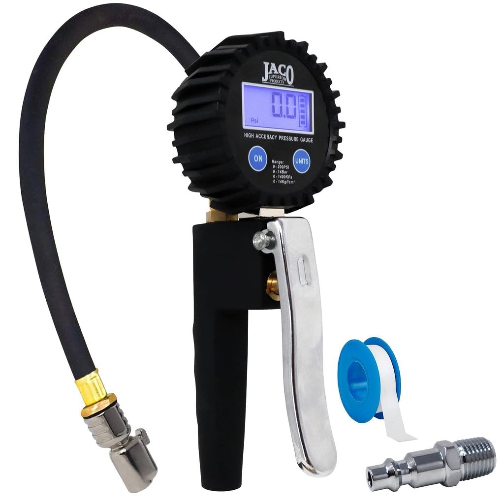 JACO FlowPro 2.0 Digital Tire Inflator Gauge 200 PSI Tire Pressure Gauge gallery
