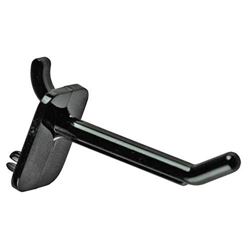 Azar Plastic 800002-B 2-Inch Lexan Pegboard hook , 50-Pack 2 Inch Black gallery