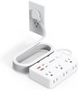 Flat Plug Power Strip Surge Protector, 5Ft Ultra Thin Extension Cord with 4 USB gallery