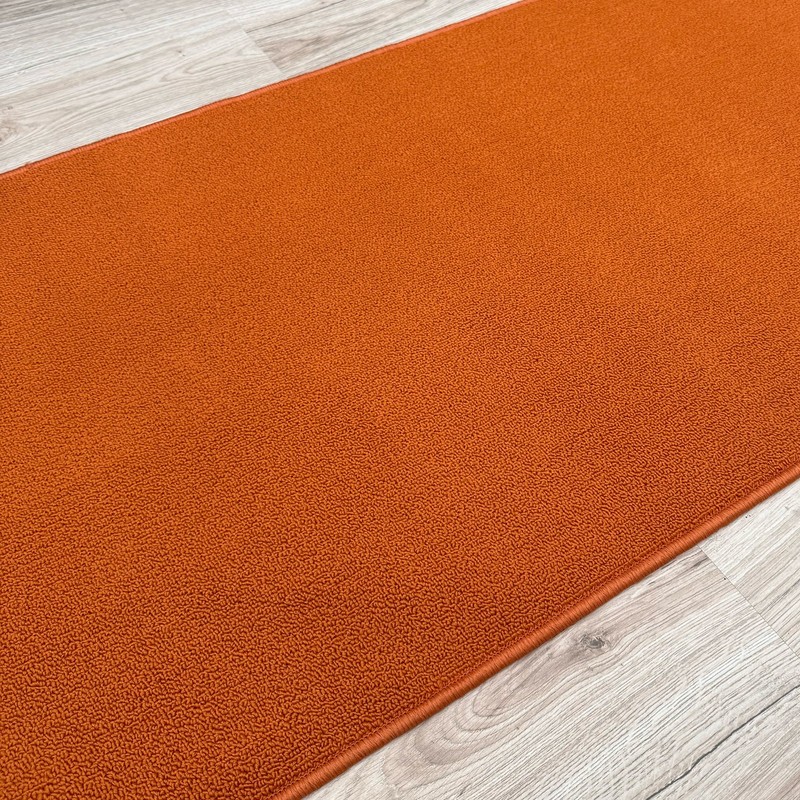 Custom Size Solid ORANGE Indoor Hallway Slip Resistant Backing Stair Runner Rug gallery