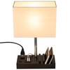Briever Upgraded 3 USB Table Lamp with 2 USB A & C Charging Ports, Bedside De... gallery