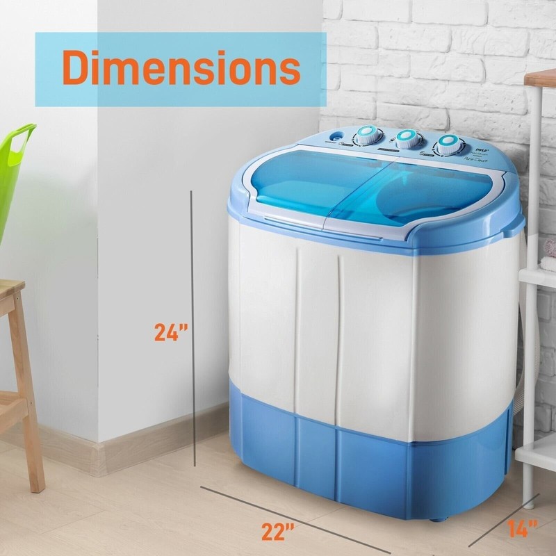 Pyle Compact & Portable Washer & Dryer, Mini Washing Machine and Spin Dryer gallery