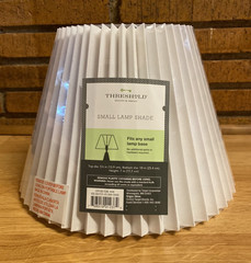 THRESHOLD Small Pleated Lamp Shade White 5-1/2 x 10 x 7 in NEW