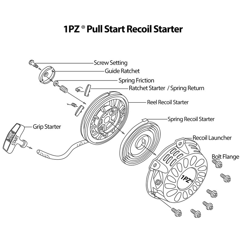 PULL START STARTER RECOIL TYPE B FOR HONDA GX120 GX160 GX200 5.5 6.5HP GENERATOR gallery