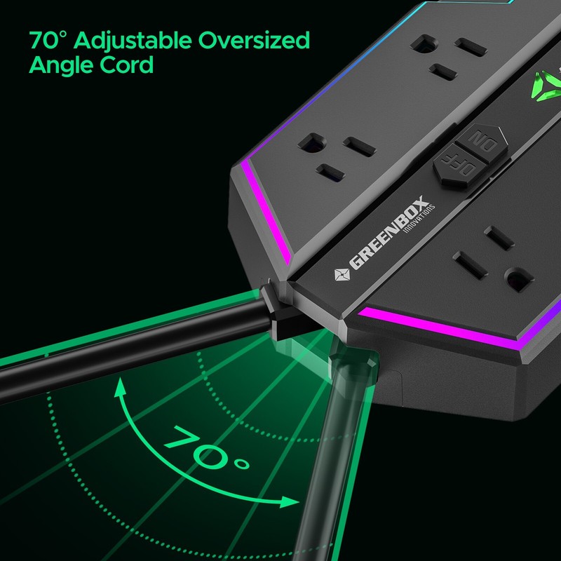 4000J Surge Protector High Performance Power Strip With 3 USB Fast Charging Port gallery